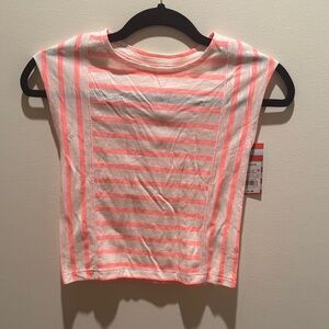 NWT Cat & Jack Pink and White Striped Tee